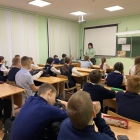 Адвокат Кульдешова Д.Ю., лекция ко Дню юриста и Дню бесплатной правовой помощи гражданам "Адвокат несовершеннолетнего" в МБОУ СОШ 3 г. Кумертау им. С.А. Погребача